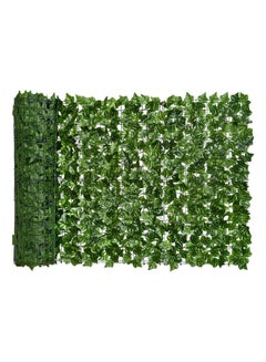 LINGWEI Artificial Privacy Leaf Garden Fence Screening Rolls Green 100x400cm  - Image 1