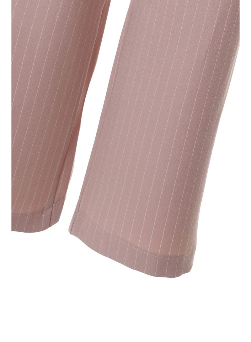 Aila Women's Elastic Band Bowknot Plain Casual Pants Pink  - Image 5