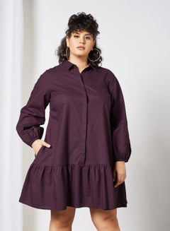 Vero Moda Curve Curve Shirt Dress Burgundy  - Image 1