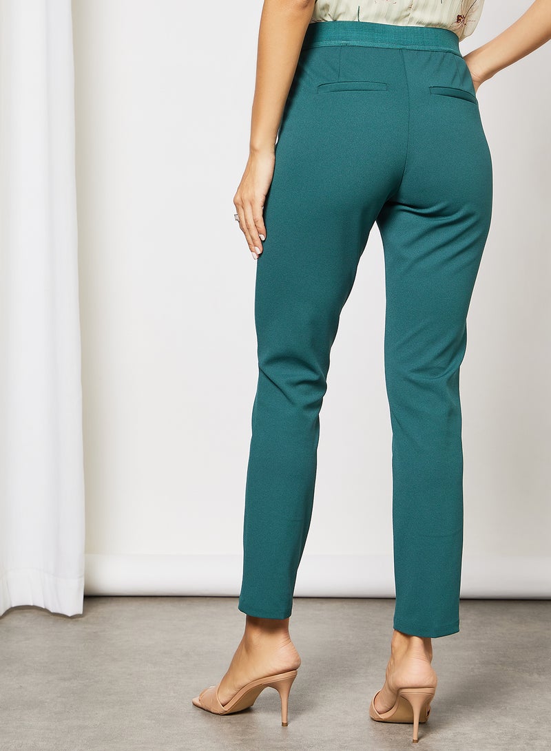 I.Scenery - High Waist Tapered Pants Sea Moss - Image 1