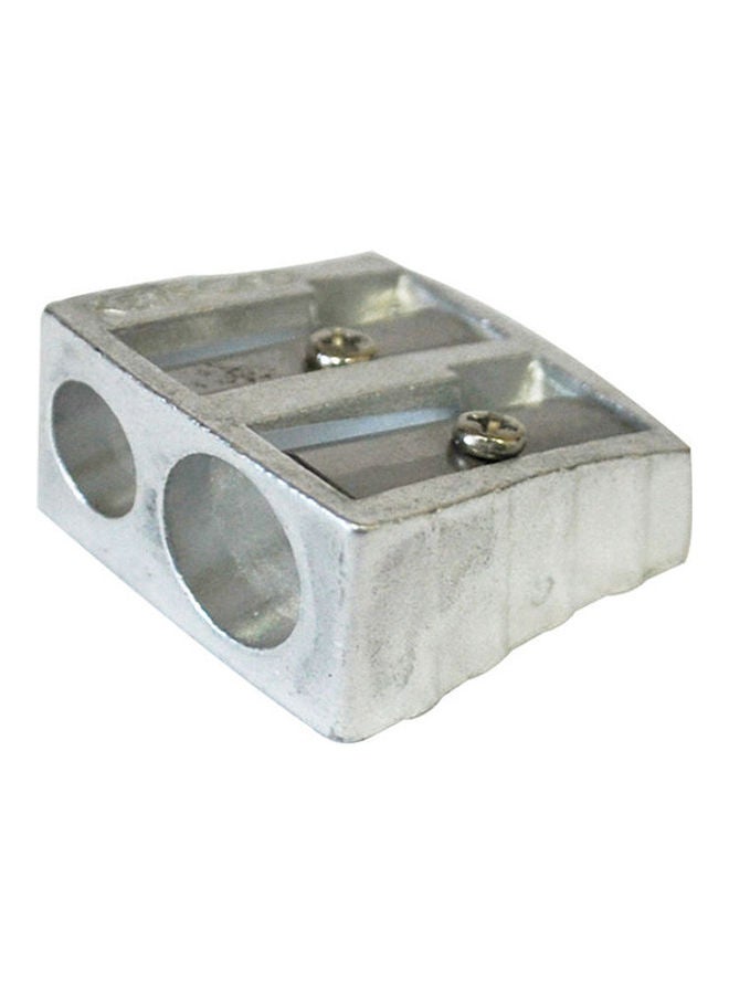 Keyroad aluminium metal sharpener,2-hole KR971684 Silver 