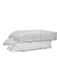 2 Tiers Document Tray Set Clear
