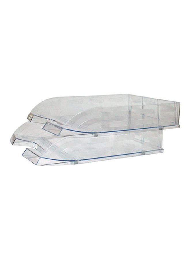 MAS - 2 Tiers Document Tray Set Clear - Image 1