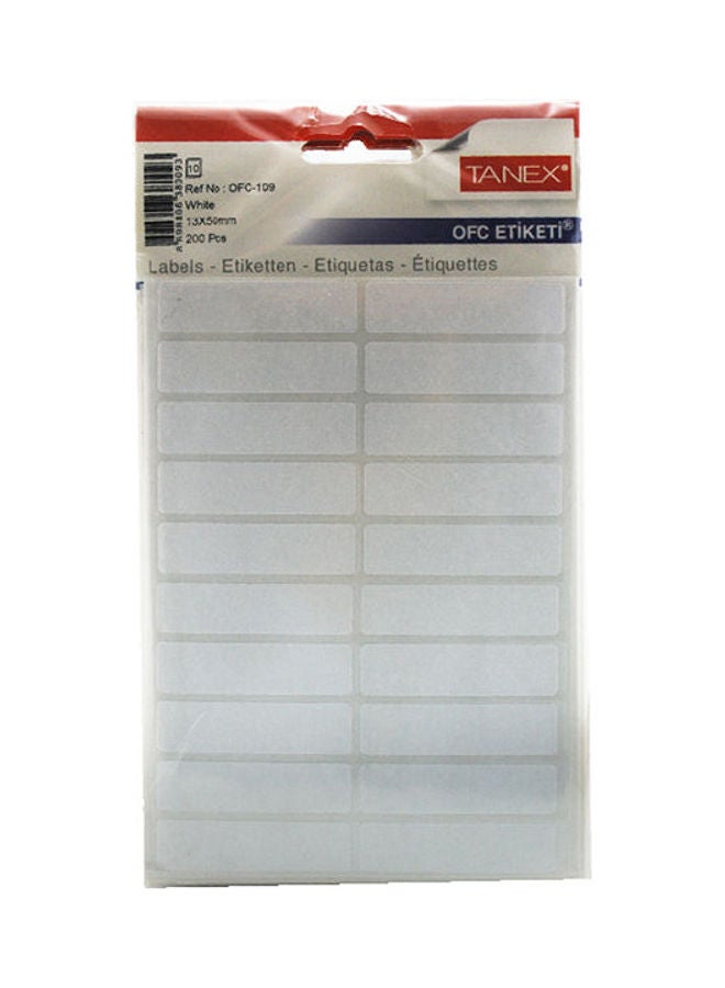 TANEX Tanex Handwriting Label 10 Sheets OFC-109 White 