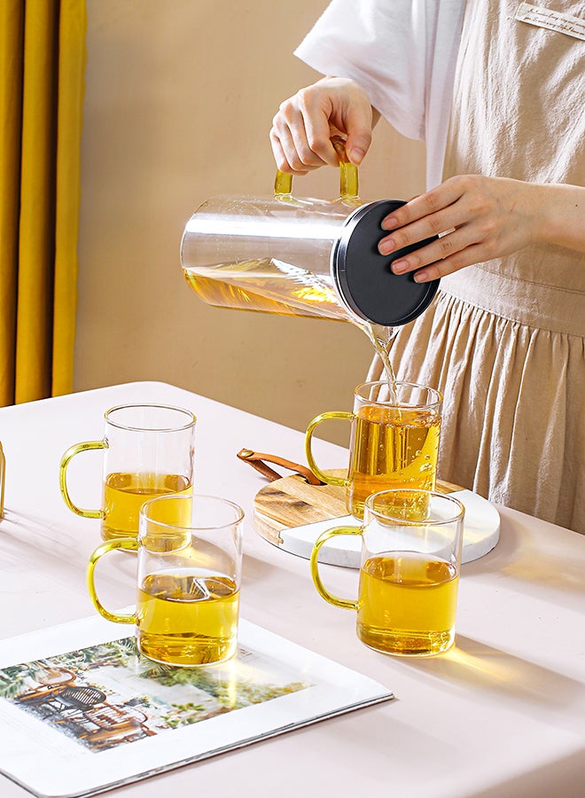 Shuer 5-Piece Glass Pot And Cup Set Clear 10x7x10cm - Image 4