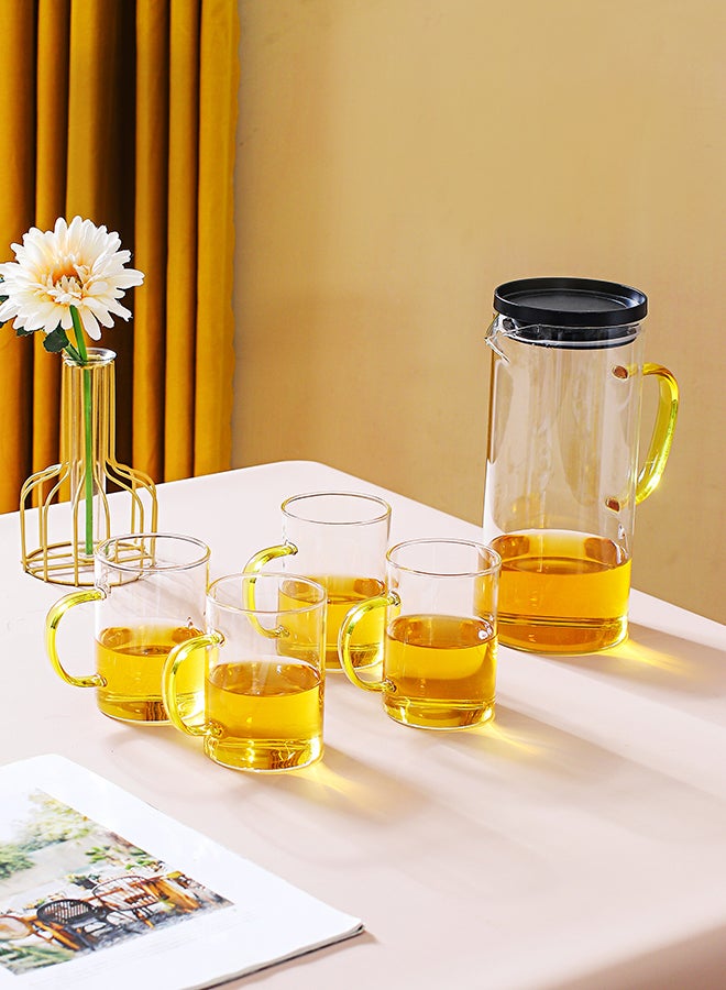 Shuer 5-Piece Glass Pot And Cup Set Clear 10x7x10cm - Image 5