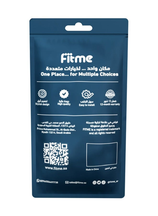 فيت مي طقم غطاء حماية كامل لساعة فيتبيت لوكس مكون من 3 قطع شفاف/أسود/فضي - Image 5