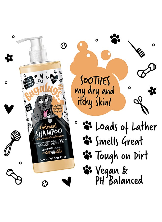 BUGALUGS Oatmeal And Aloe Vera Dog Shampoo Multicolour 500ml  - Image 4