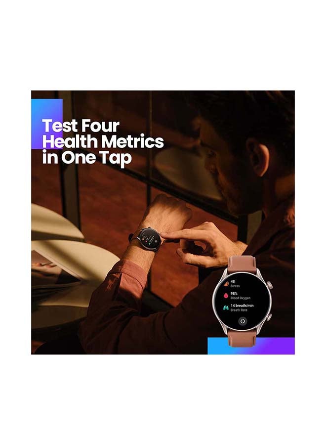 Amazfit - GTR 3 Pro Ultra HD AMOLED Display Smartwatch Leather Brown - Image 1