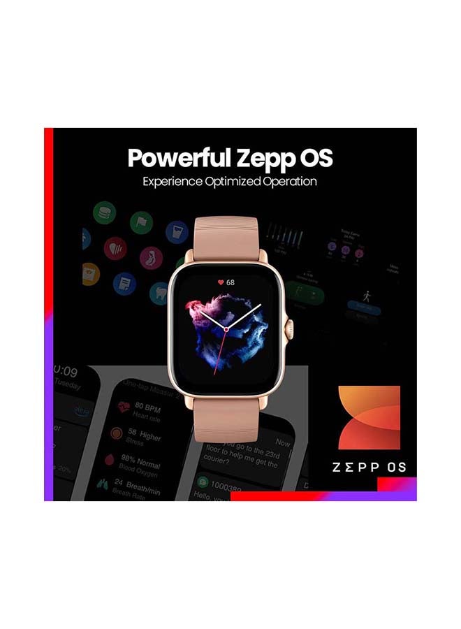 Amazfit - GTS 3  Ultra HD AMOLED Display Smartwatch Terra Rosa - Image 1