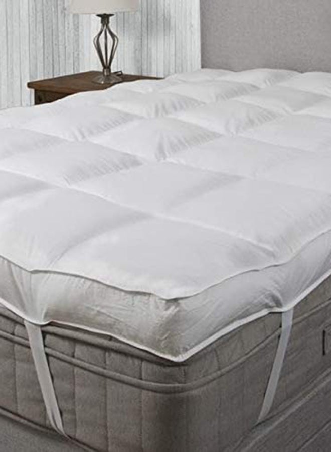 REGAL IN HOUSE Outer Face Mattress Topper Microfiber White 200x200x8cm  - Image 2