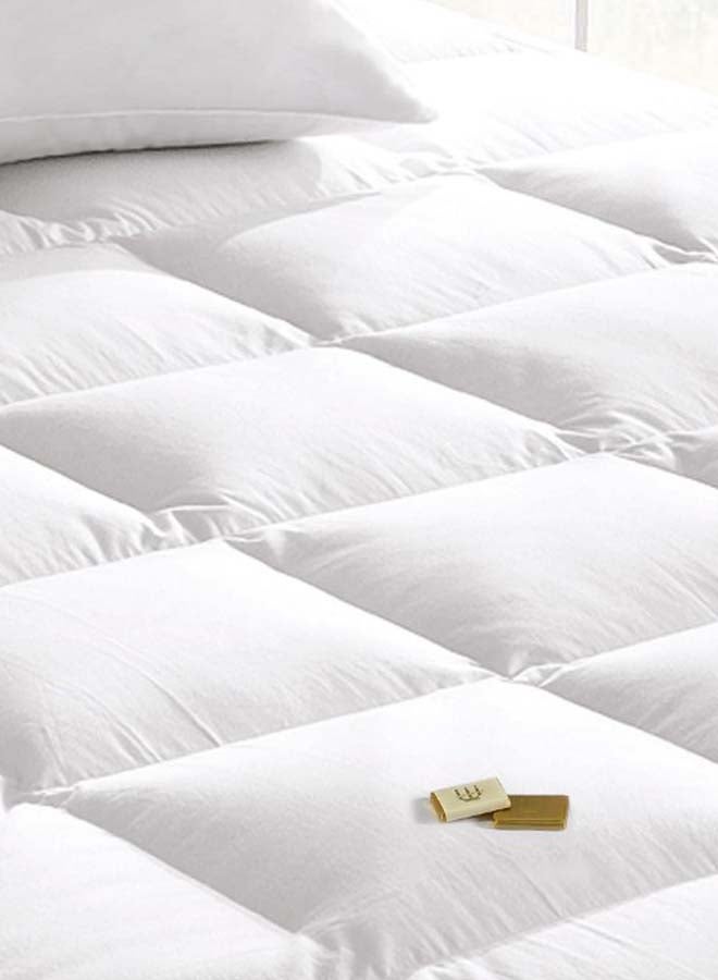 REGAL IN HOUSE Outer Face Mattress Topper Microfiber White 200x200x8cm  - Image 3
