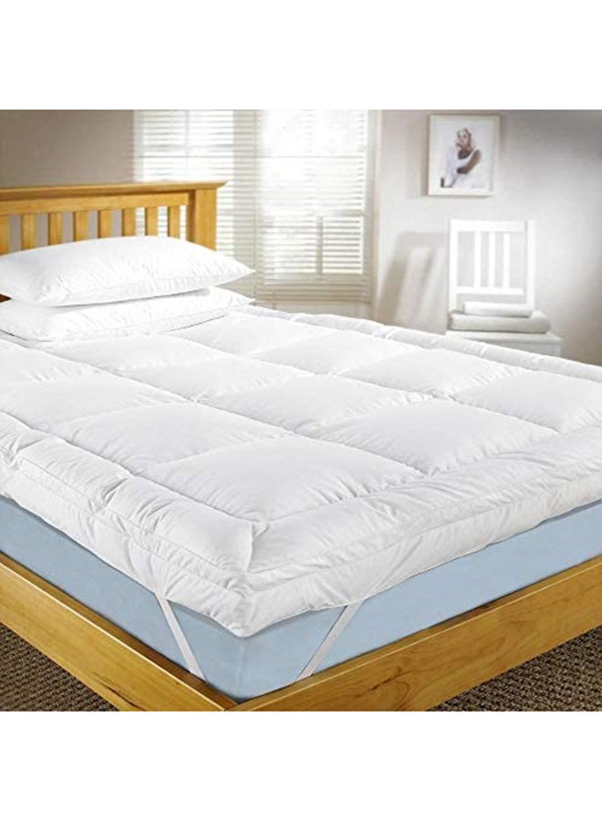 REGAL IN HOUSE Outer Face Mattress Topper Microfiber White 200x200x8cm  - Image 1