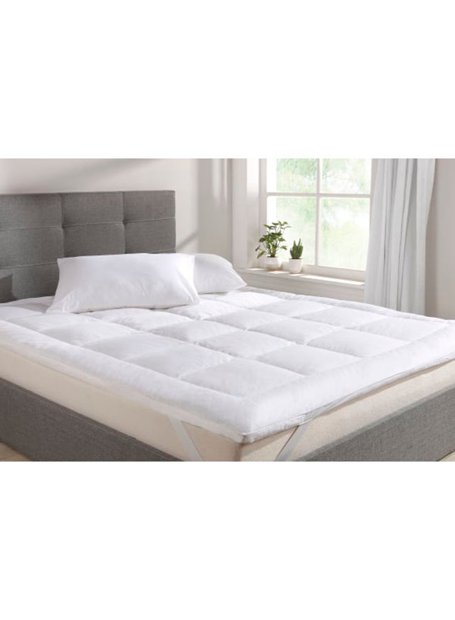 Maestro Premium Quality Long Lasting Super Soft Relax Memory Foam Washable Spill And Stain Resistant Mattress Topper Fabric White 100X200cm