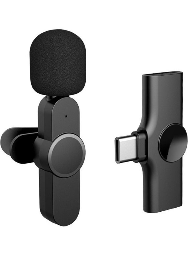 W01 Wireless Lavalier Microphone Clip-on Mic WiFi Black - Image 1
