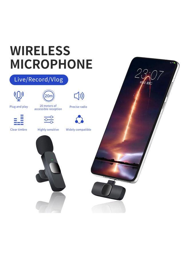ميكروفون لافالير لاسلكي بمشبك بتردد 2.4 جيجاهرتز V9834-V أسود - Image 3