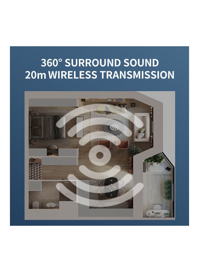 ميكروفون لافالير لاسلكي بمشبك بتردد 2.4 جيجاهرتز V9834-V أسود - Image 5