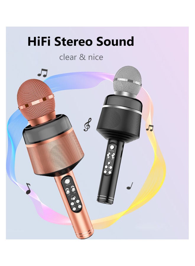 3-In-1 Wireless Microphone Portable Handheld Mic Speaker Red - Image 2