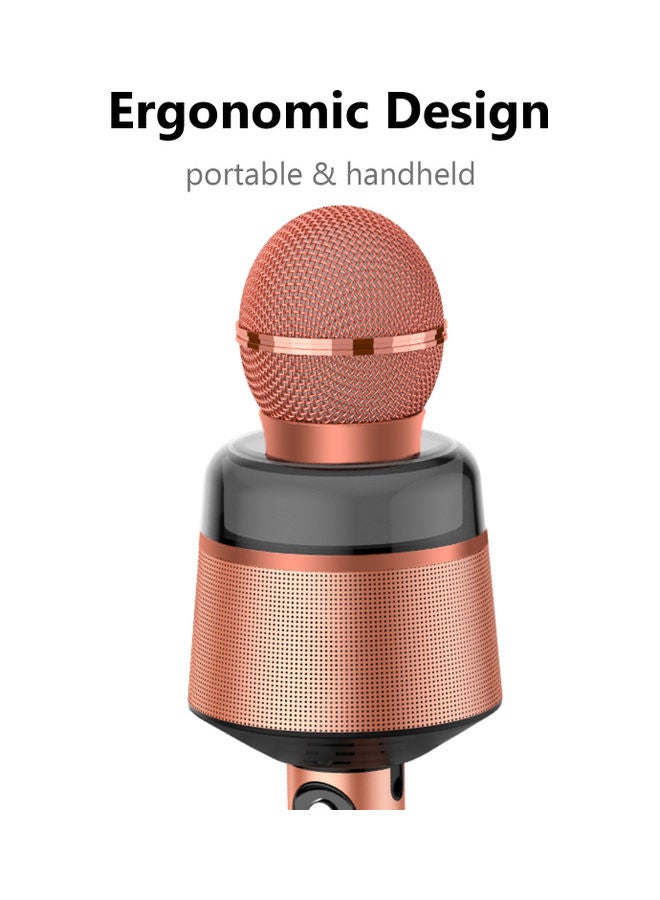 3-In-1 Wireless Microphone Portable Handheld Mic Speaker Red - Image 3