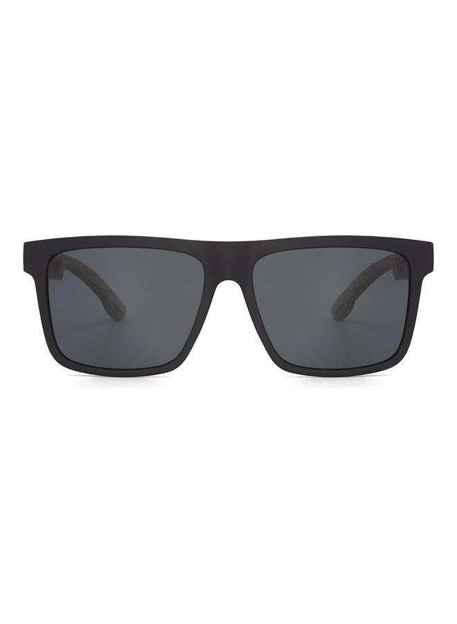 Radar Men's Square Plastic Frame And Wood Temple Sunglasses - Image 1