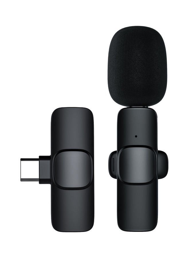 Generic M21 Wireless Lavalier Microphone Plug & Play Type-C Lapel Clip-on Mini Mic Black  - Image 1