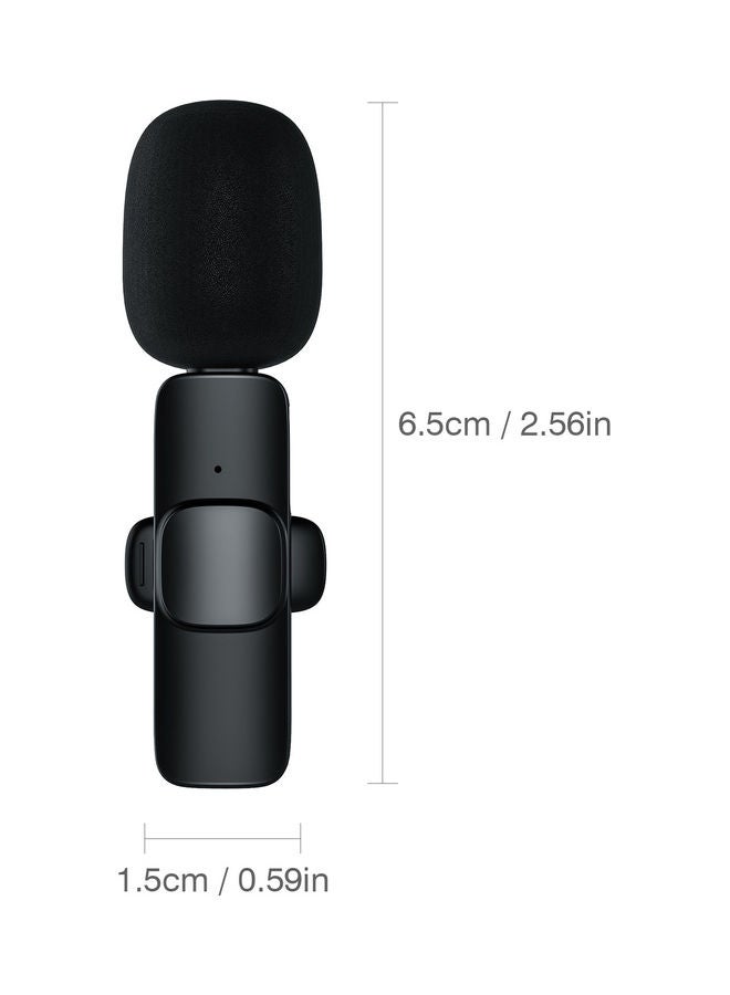 Generic M21 Wireless Lavalier Microphone Plug & Play Type-C Lapel Clip-on Mini Mic Black  - Image 2