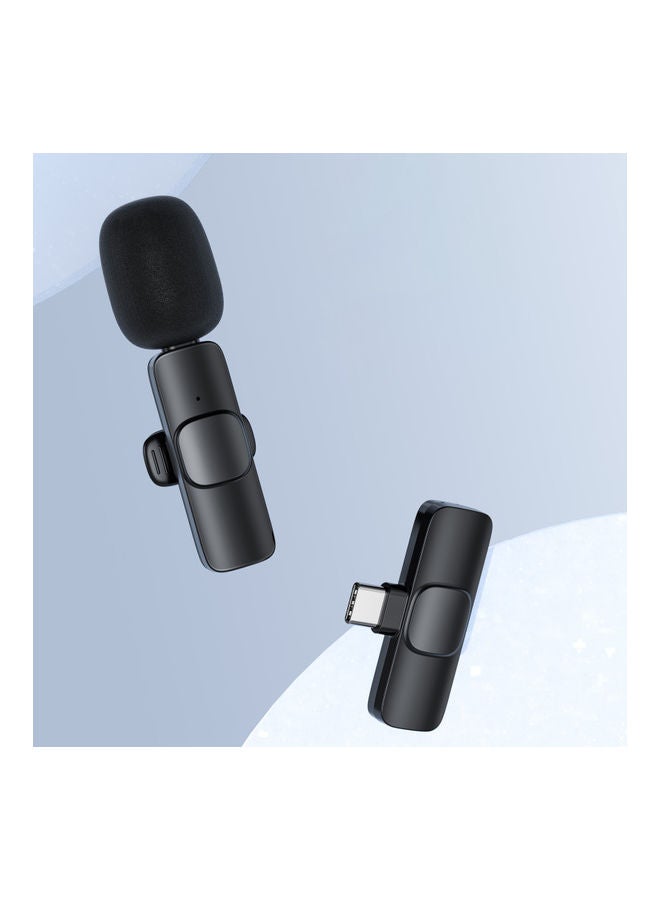 Generic M21 Wireless Lavalier Microphone Plug & Play Type-C Lapel Clip-on Mini Mic Black  - Image 3