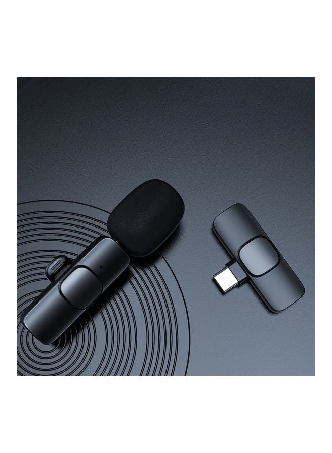 Generic - M21 Wireless Lavalier Microphone Plug & Play Type-C Lapel Clip-on Mini Mic Black - Image 1