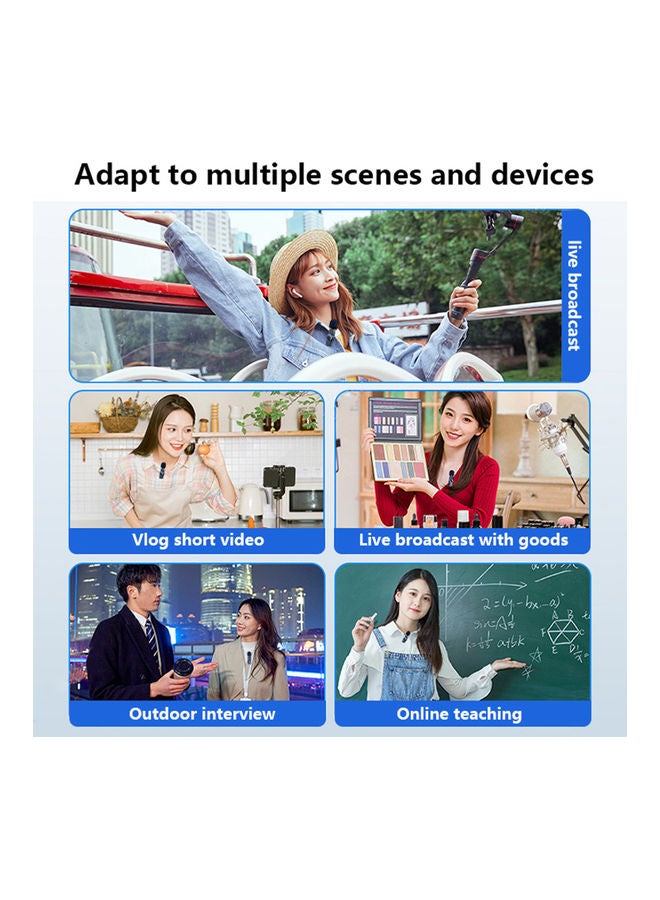 Generic 2.4GHz Wireless Microphone Clip-on Lavalier Microphone Transmitter Receiver Black  - Image 4