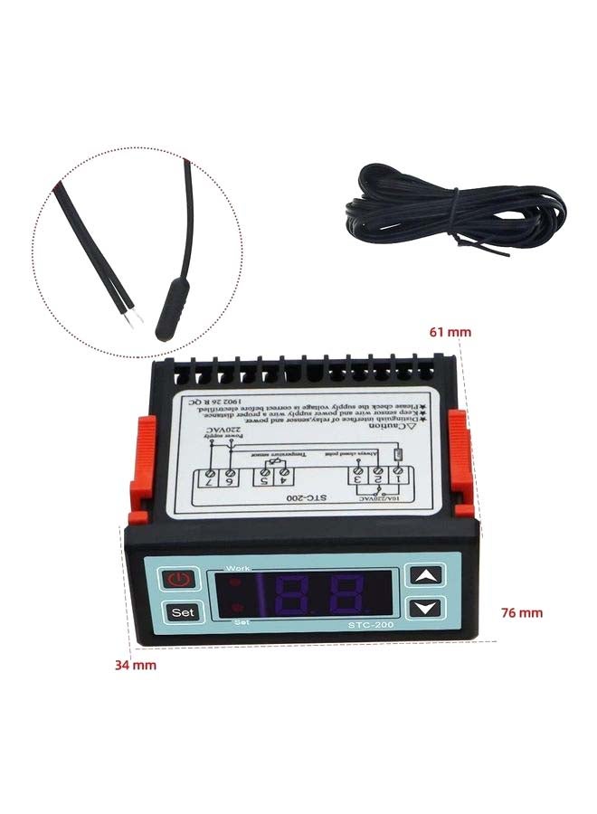 general Microcomputer Temperature Controller Black 2.95x2.44x1.38inch - Image 3