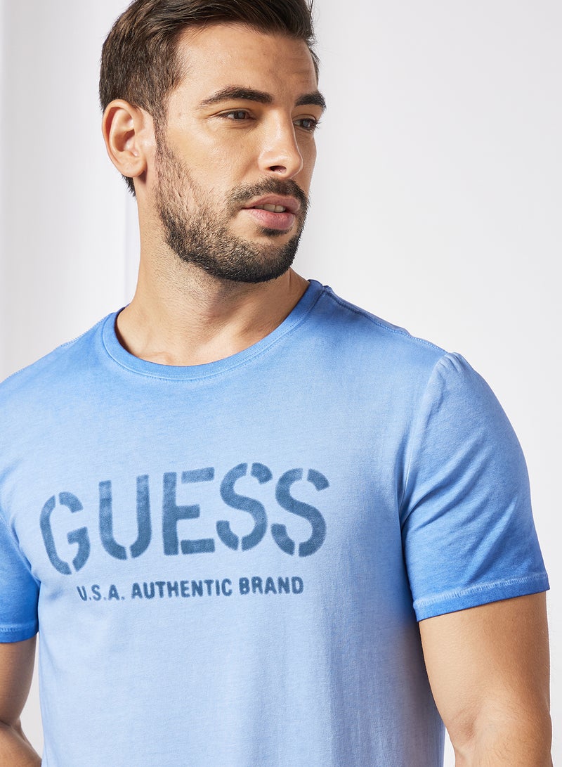 GUESS - Logo T-Shirt Blue - Image 1
