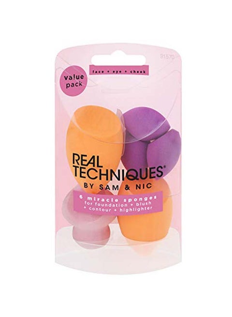 6 Miracle Sponges Set Multicolour