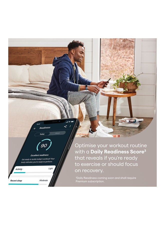 Fitbit - Charge 5 Advanced Fitness With Health Tracker Jib And Wireless In-Ear Earbud Lunar White/Soft Gold - Image 1