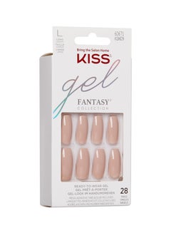 KISS 28-Piece Gel Fantasy Ready-To-Wear Nails Nude  - Image 2