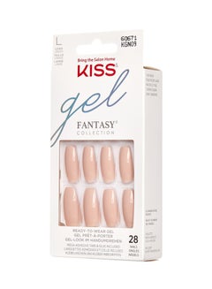 KISS 28-Piece Gel Fantasy Ready-To-Wear Nails Nude  - Image 3
