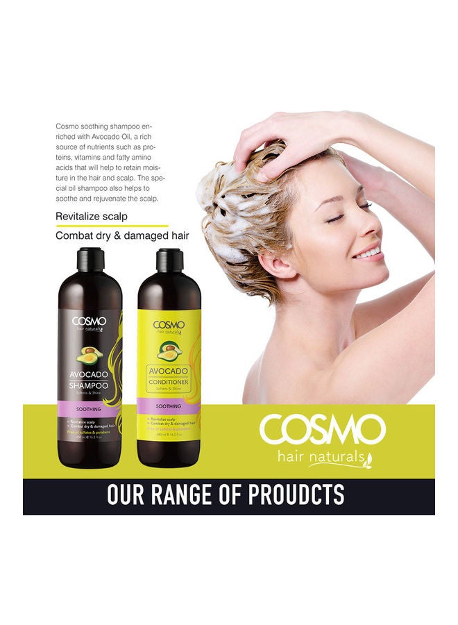 COSMO Set of Avocado Soothing Shampoo & Conditioner 960ml  - Image 4