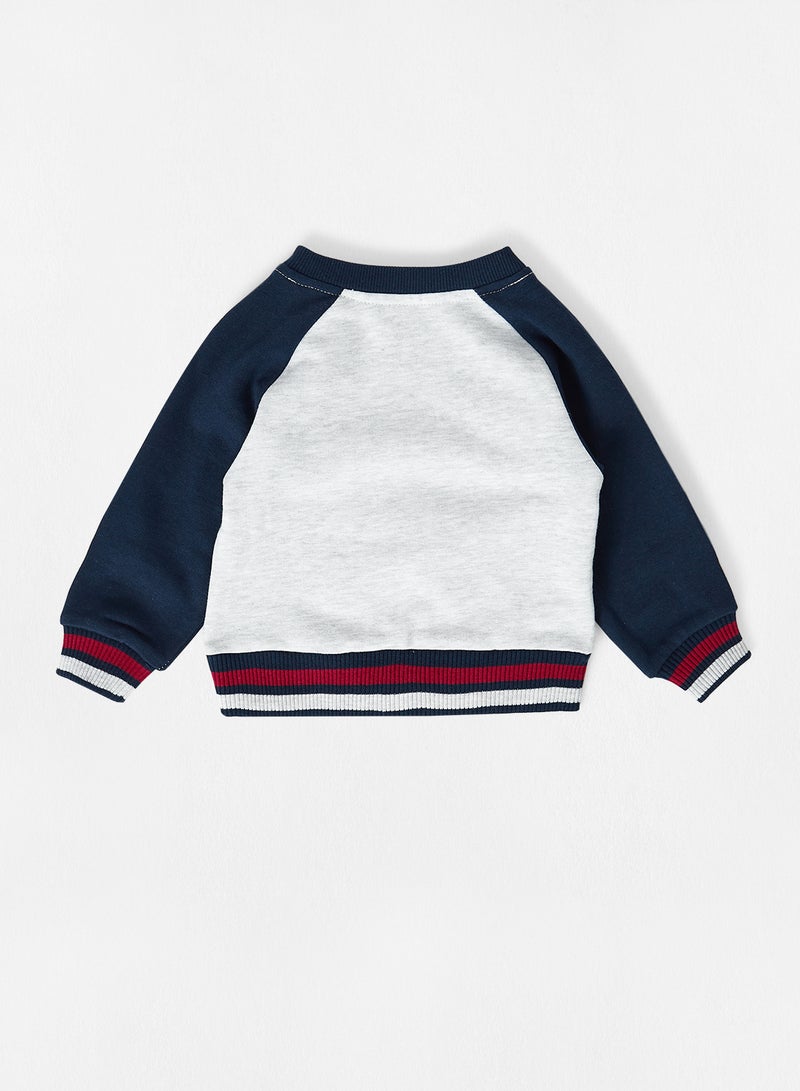 Boboli - Baby Boys Raglan Sleeve Sweatshirt Multicolour - Image 1