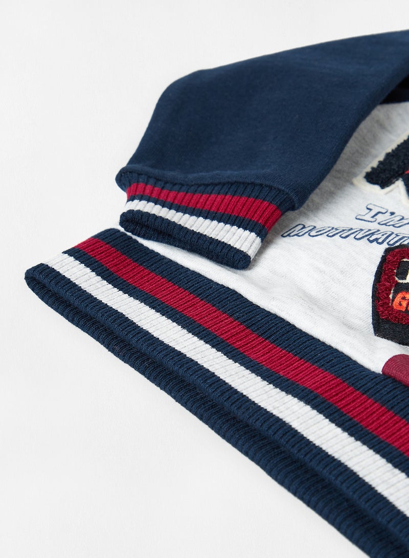 Boboli - Baby Boys Raglan Sleeve Sweatshirt Multicolour - Image 1