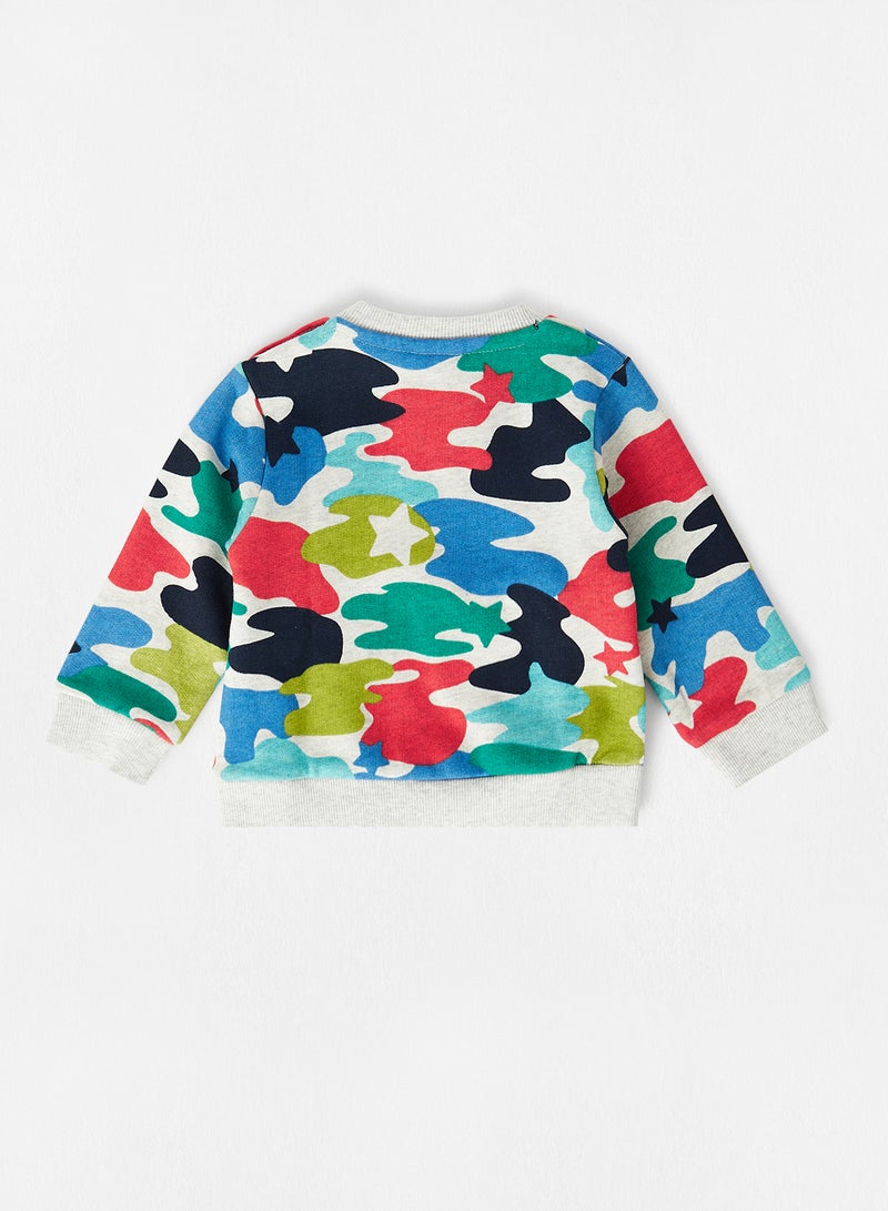Boboli - Baby Camo Print Sweatshirt Multicolour - Image 1