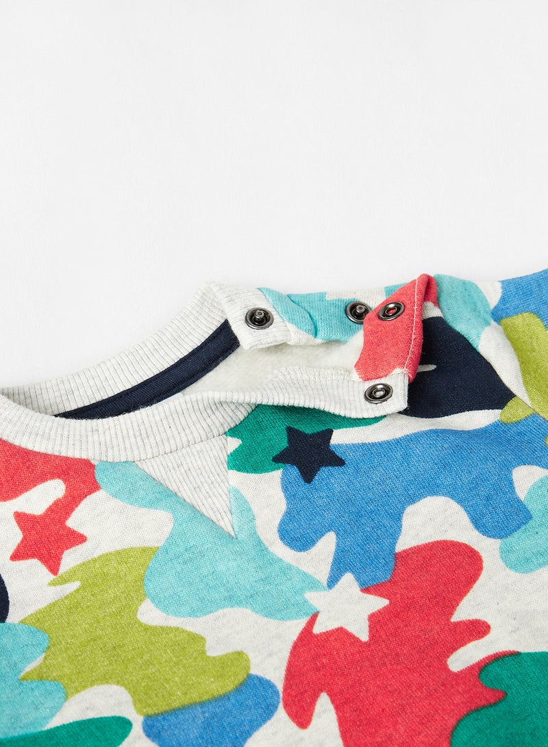 Boboli - Baby Camo Print Sweatshirt Multicolour - Image 1