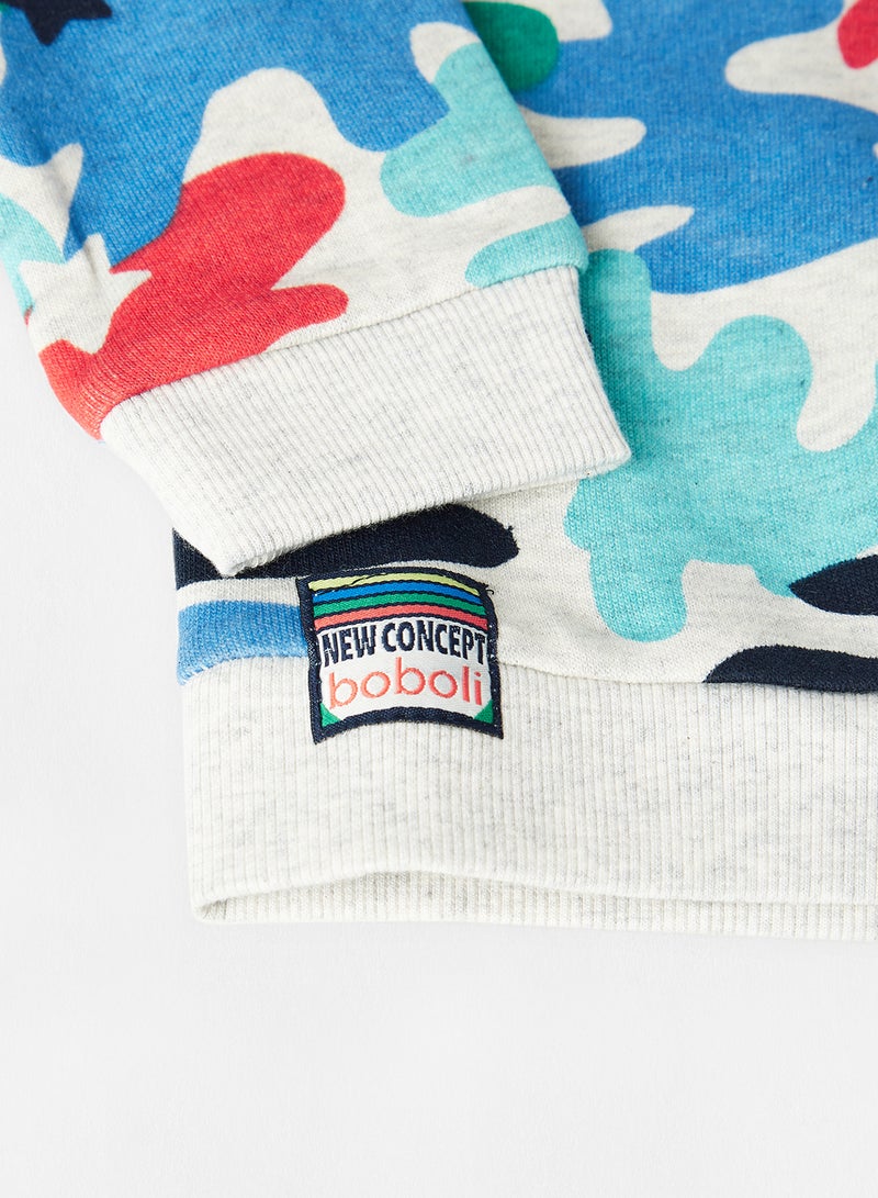 Boboli - Baby Camo Print Sweatshirt Multicolour - Image 1