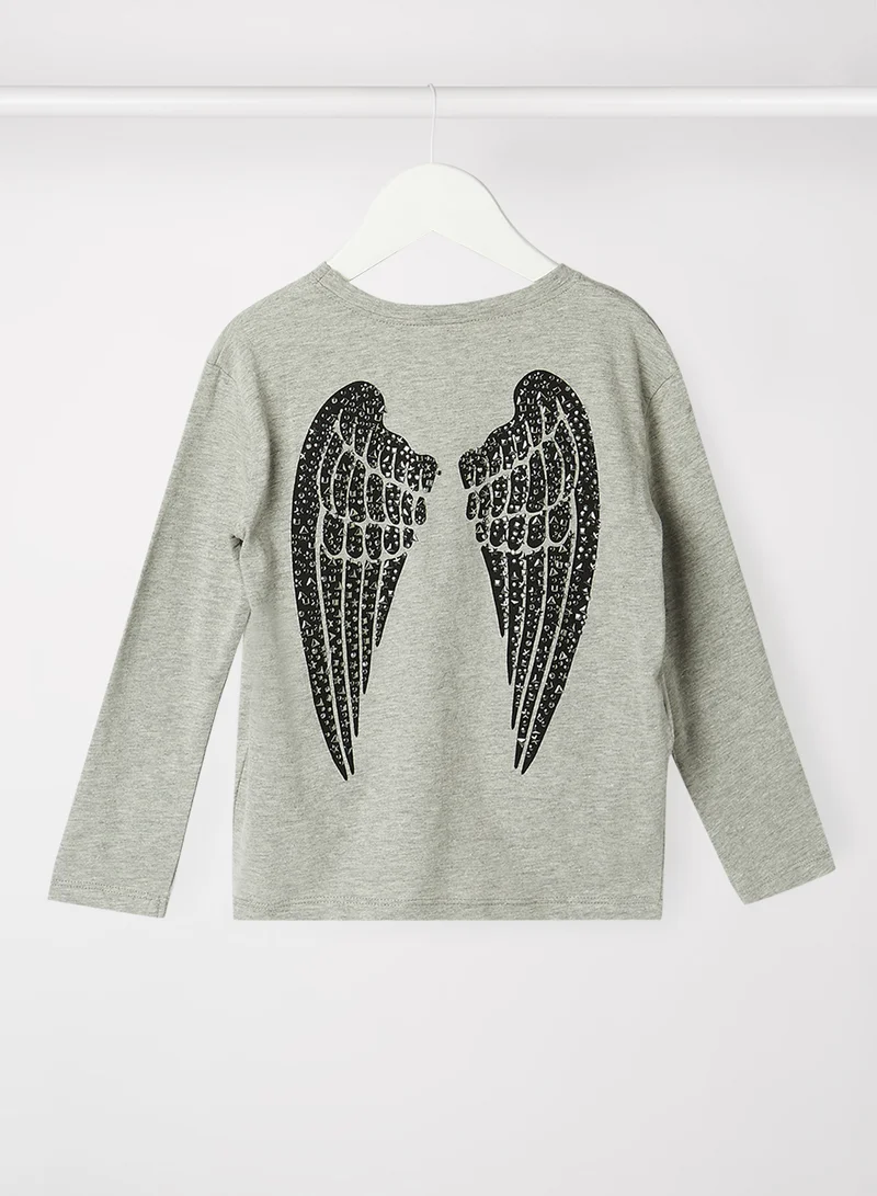 Boboli Kids/Teen Wing Print T-Shirt