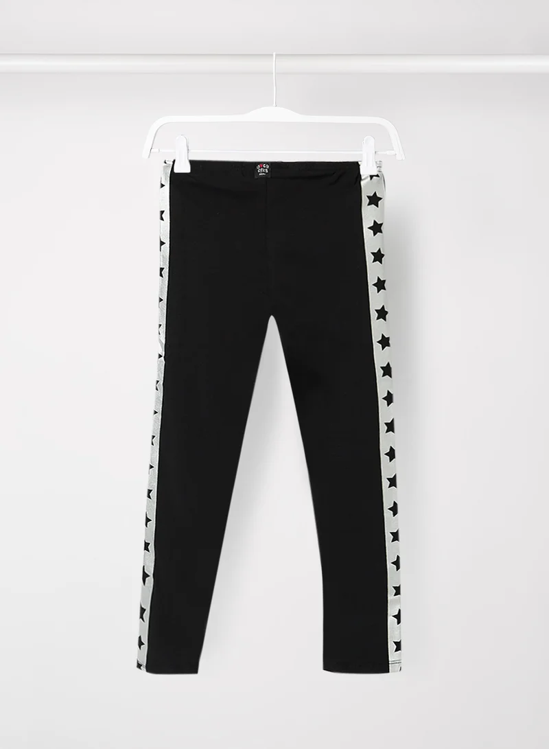 Boboli Kids/Teen Contrast Leggings Black