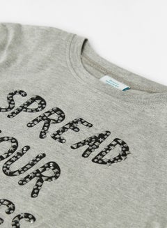 Boboli Kids/Teen Wing Print T-Shirt Grey  - Image 3