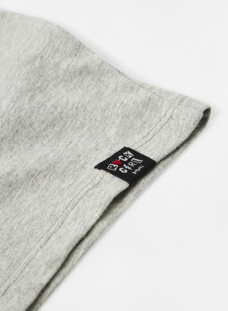 Boboli Kids/Teen Wing Print T-Shirt Grey  - Image 4