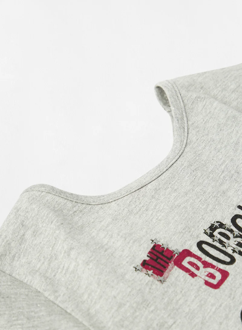 Boboli Kids/Teen Graphic T-Shirt Grey