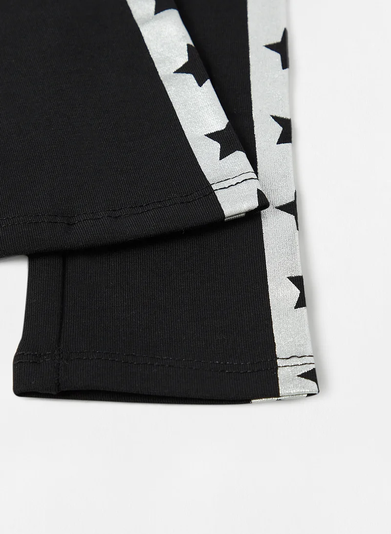 Boboli Kids/Teen Contrast Leggings Black