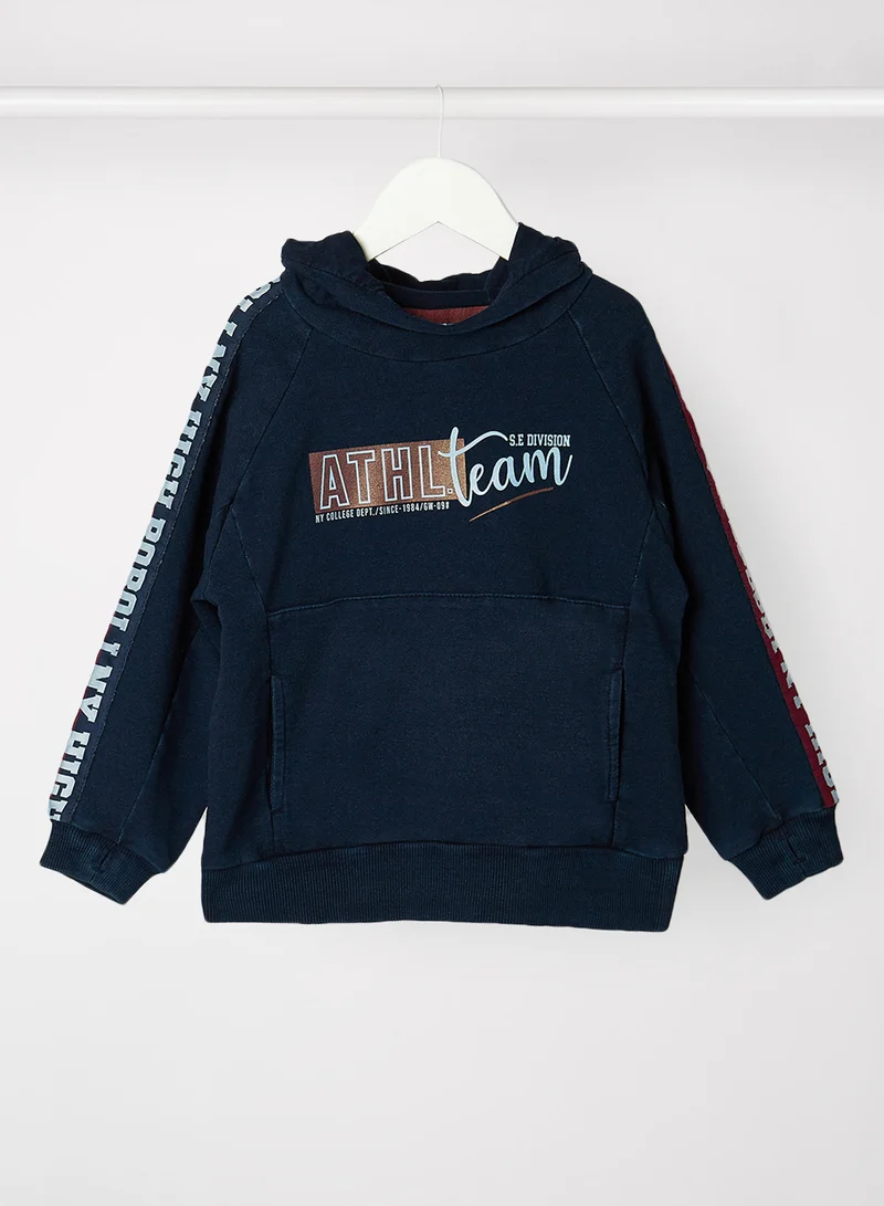 بوبولي Boys Athlteam Long Sleeve Hoodie Blue