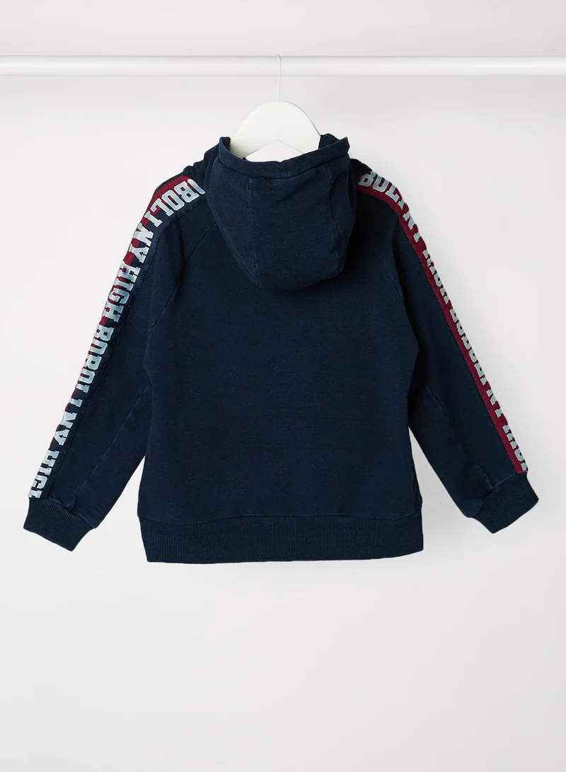 بوبولي Boys Athlteam Long Sleeve Hoodie Blue