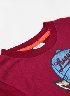 Boboli Kids/Teen Graphic T-Shirt Maroon  - Image 3